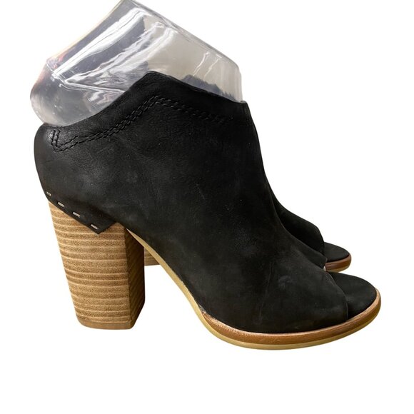 Dolce Vita Suede Open Toe Chunky Boots Sz 6 - Picture 2 of 8